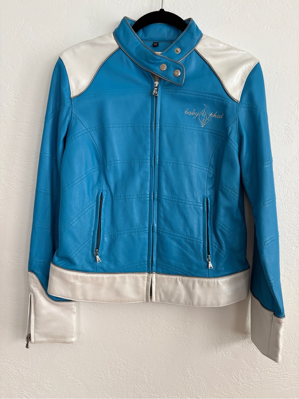 Vintage Baby Phat Motorcycle Leather Jacket Y2K